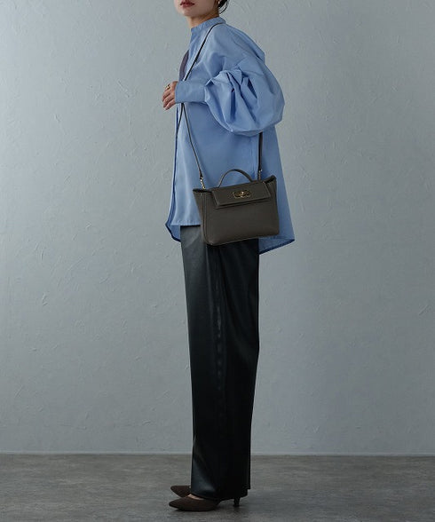 2WAYターンロックミニショルダーハンドバッグ 12-1174